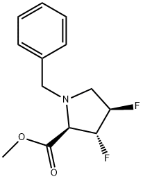 (3R,4R)-3,4-Difluoro-1-(phenylmethyl)-L-proline methyl ester Struktur