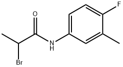 Propanamide, 2-bromo-N-(4-fluoro-3-methylphenyl)-,1701784-03-3,结构式