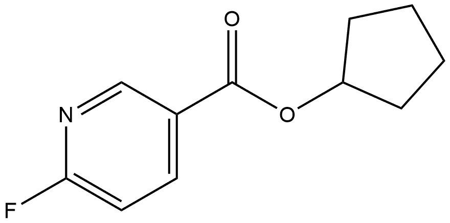 Cyclopentyl 6-fluoro-3-pyridinecarboxylate Structure