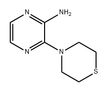 2-Pyrazinamine, 3-(4-thiomorpholinyl)- Structure
