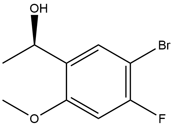 (R)-1-(5-bromo-4-fluoro-2-methoxyphenyl)ethan-1-ol 结构式