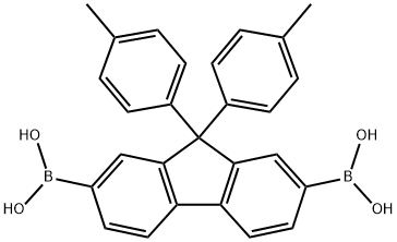 9,9-Di(p-tolyl)-fluoren-2,7-diyl]diboronic acid Structure