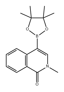 2-甲基-4-(4,4,5,5- 四甲基-1,3,2-二氧杂硼烷-2-基)异喹啉-1(2H)-酮 结构式
