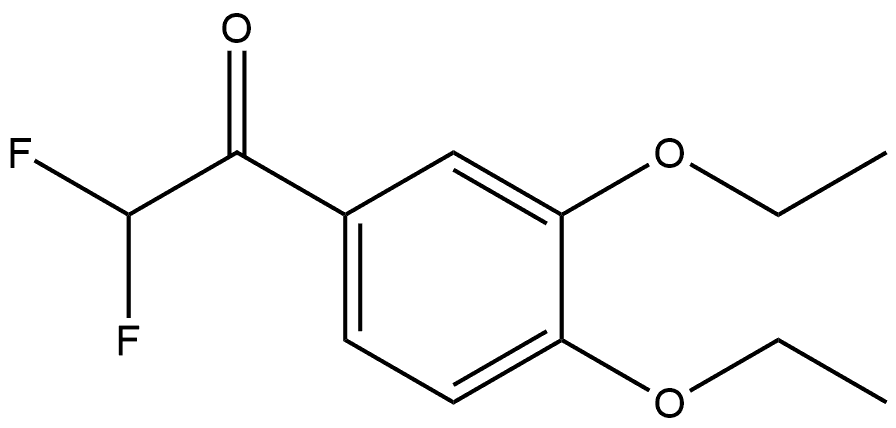 1-(3,4-diethoxyphenyl)-2,2-difluoroethanone 结构式