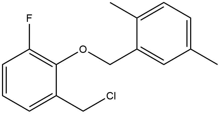 1-(Chloromethyl)-2-[(2,5-dimethylphenyl)methoxy]-3-fluorobenzene 结构式