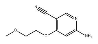 6-氨基-4-(2-甲氧基乙氧基)烟碱腈, 1708974-09-7, 结构式