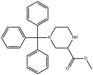 2-Piperazinecarboxylic acid, 4-(triphenylmethyl)-, methyl ester,1709876-82-3,结构式