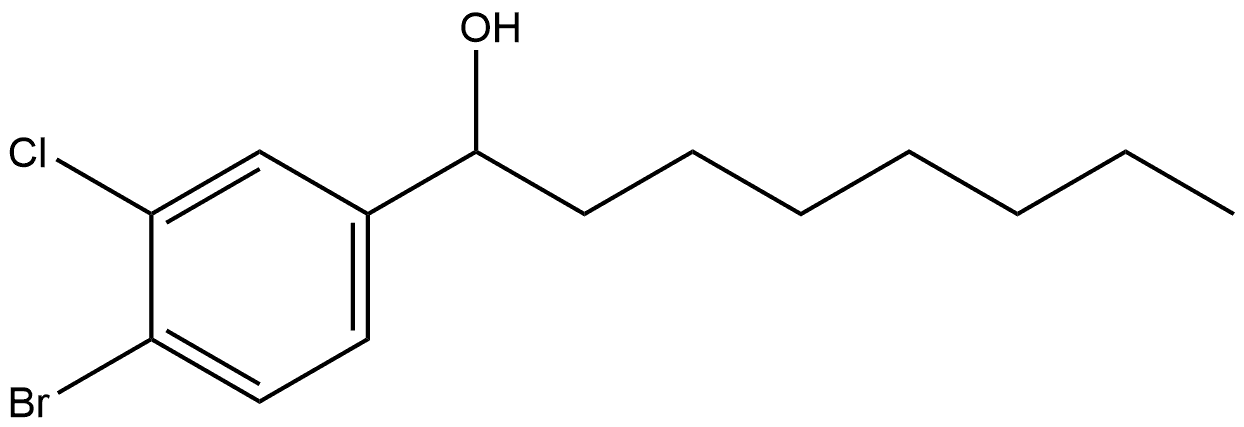 4-Bromo-3-chloro-α-heptylbenzenemethanol Structure