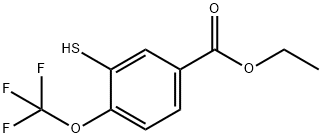 Ethyl 3-mercapto-4-(trifluoromethoxy)benzoate 结构式