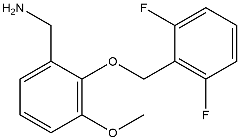 2-[(2,6-Difluorophenyl)methoxy]-3-methoxybenzenemethanamine Structure