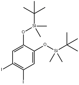 Benzene, 1,2-bis[[(1,1-dimethylethyl)dimethylsilyl]oxy]-4,5-diiodo- Structure