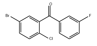 Methanone, (5-bromo-2-chlorophenyl)(3-fluorophenyl)- Structure