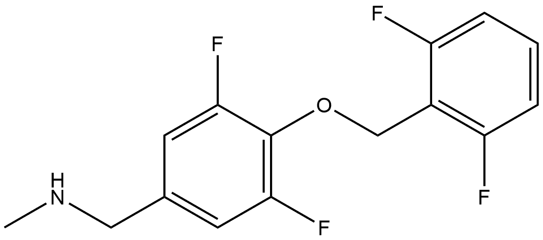 4-[(2,6-Difluorophenyl)methoxy]-3,5-difluoro-N-methylbenzenemethanamine 结构式