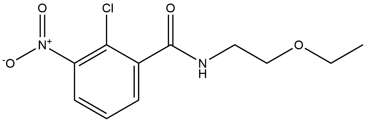 2-chloro-N-(2-ethoxyethyl)-3-nitrobenzamide 结构式