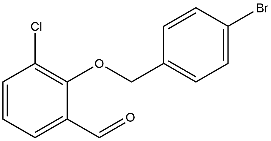 2-[(4-Bromophenyl)methoxy]-3-chlorobenzaldehyde 结构式