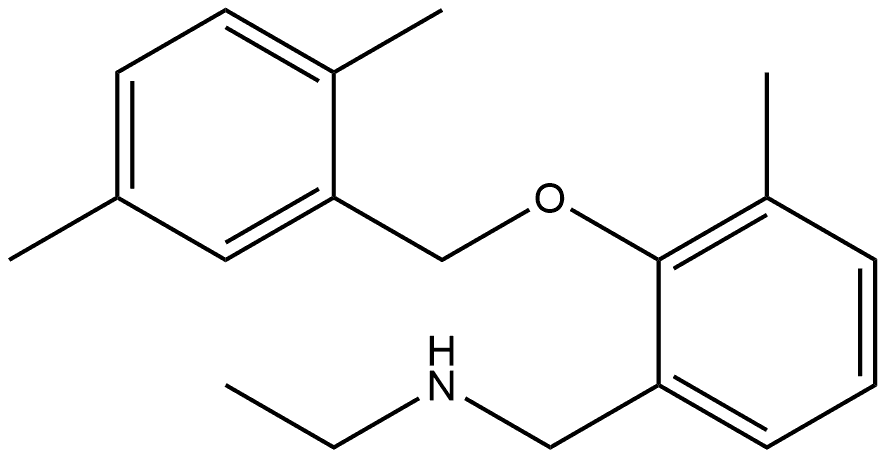 2-[(2,5-Dimethylphenyl)methoxy]-N-ethyl-3-methylbenzenemethanamine Structure