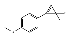Benzene, 1-(3,3-difluoro-1-cyclopropen-1-yl)-4-methoxy- 结构式