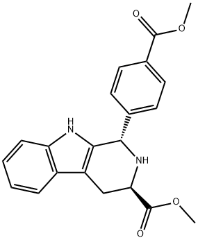 (1S,3R)-1-[4-(甲氧羰基)苯基]-1H,2H,3H,4H,9H-吡啶并[3,4-B]吲哚-3-甲酸甲酯, 171596-53-5, 结构式