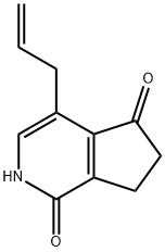 1H-Cyclopenta[c]pyridine-1,5(2H)-dione, 6,7-dihydro-4-(2-propen-1-yl)- 结构式