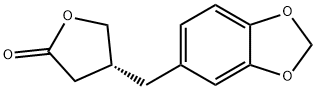2(3H)-Furanone, 4-(1,3-benzodioxol-5-ylmethyl)dihydro-, (4R)- Structure