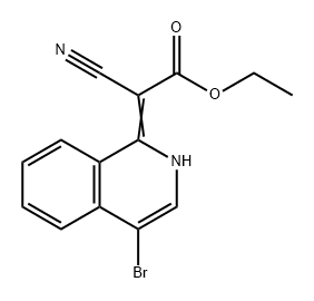 Acetic acid, 2-(4-bromo-1(2H)-isoquinolinylidene)-2-cyano-, ethyl ester