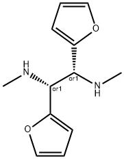 1,2-Ethanediamine, 1,2-di-2-furanyl-N,N'-dimethyl-, (1R,2R)-rel- (9CI) Structure