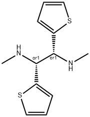 1,2-Ethanediamine, N,N'-dimethyl-1,2-di-2-thienyl-, (1R,2R)-rel- (9CI) Structure