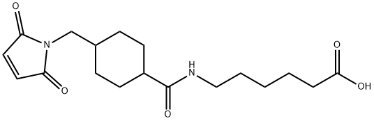 Hexanoic acid, 6-[[[4-[(2,5-dihydro-2,5-dioxo-1H-pyrrol-1-yl)methyl]cyclohexyl]carbonyl]amino]- Structure