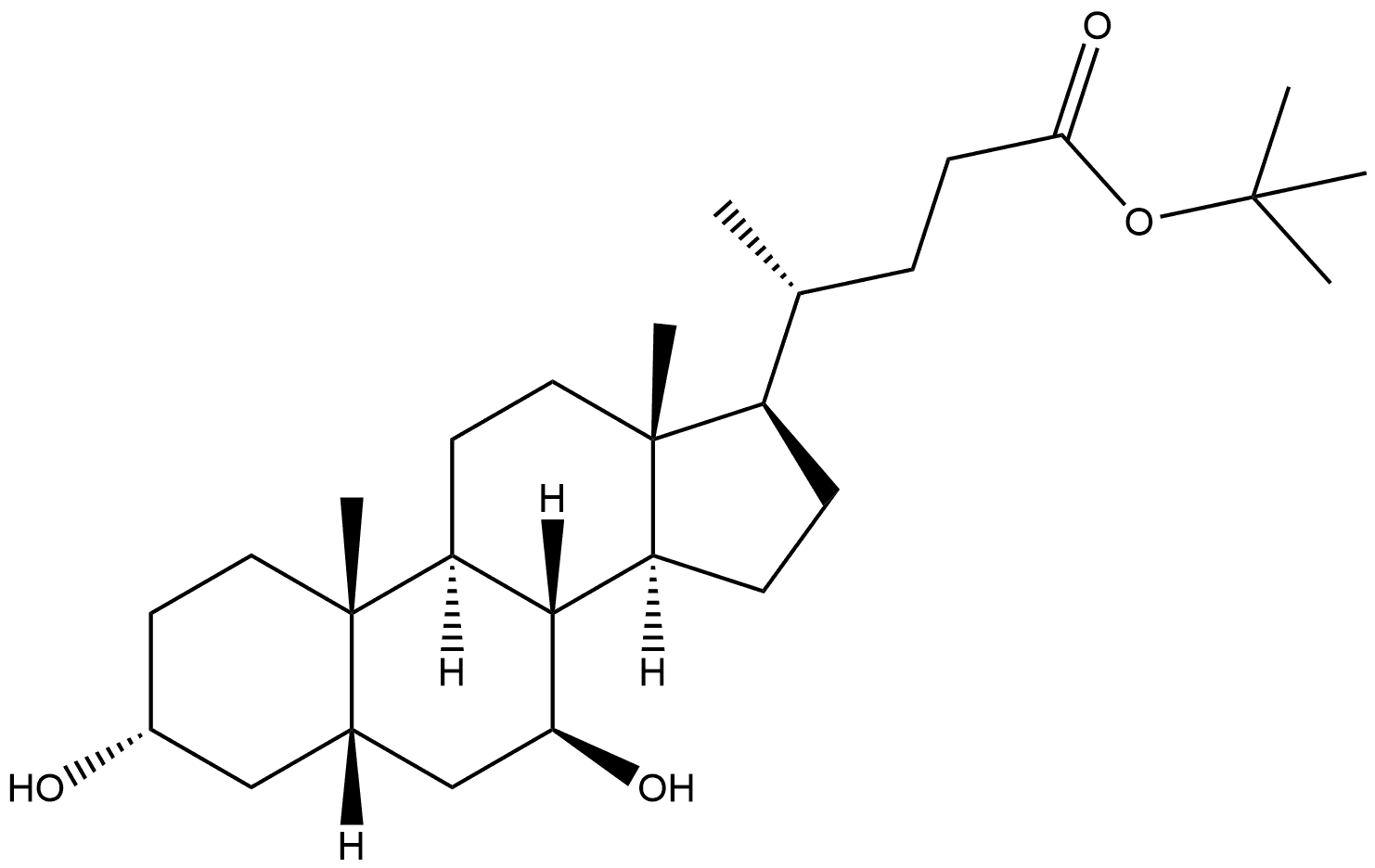 1,1-Dimethylethyl (3α,5β,7β)-3,7-dihydroxycholan-24-oate Structure