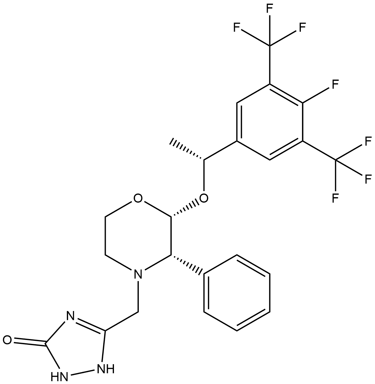 3H-1,2,4-Triazol-3-one, 5-[[2-[1-[4-fluoro-3,5-bis(trifluoromethyl)phenyl]ethoxy]-3-phenyl-4-morpholinyl]methyl]-1,2-dihydro-, [2R-[2α(R*),3α]]- (9CI)|阿瑞吡坦杂质43