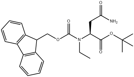 L-Asparagine, N-ethyl-N2-[(9H-fluoren-9-ylmethoxy)carbonyl]-, 1,1-dimethylethyl ester Structure