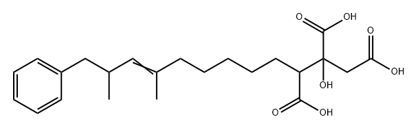9-Dodecene-1,2,3-tricarboxylic acid, 2-hydroxy-9,11-dimethyl-12-phenyl- (9CI) Structure