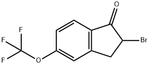 1H-Inden-1-one, 2-bromo-2,3-dihydro-5-(trifluoromethoxy)- 结构式