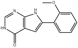 6-(2-甲氧基苯基)-7H-吡咯并[2,3-D]嘧啶-4-醇 结构式