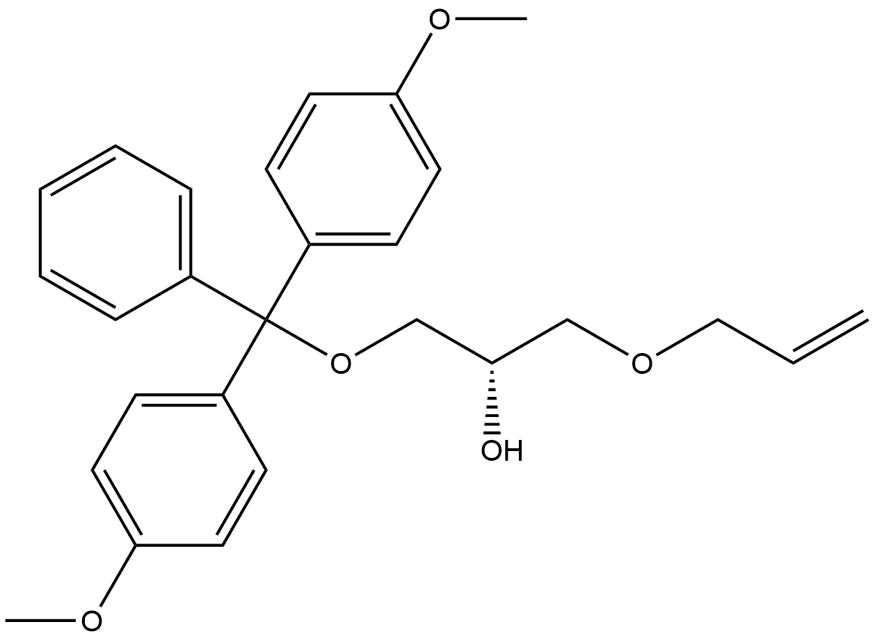 (S)-1-(烯丙氧基)-3-(双(4-甲氧基苯基)(苯基)甲氧基)丙-2-醇, 173950-08-8, 结构式