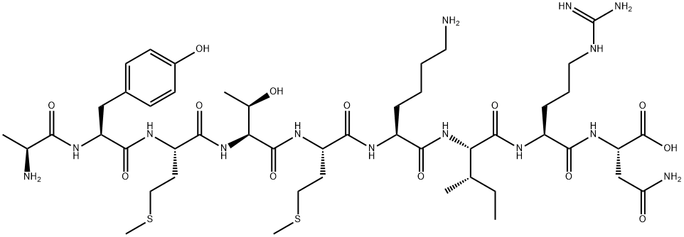 L-Asparagine, L-alanyl-L-tyrosyl-L-methionyl-L-threonyl-L-methionyl-L-lysyl-L-isoleucyl-L-arginyl- Struktur