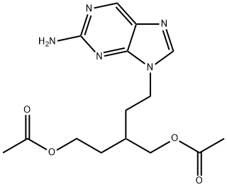 1,4-Butanediol, 2-[2-(2-amino-9H-purin-9-yl)ethyl]-, 1,4-diacetate Structure