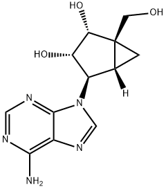 Bicyclo[3.1.0]?hexane-?2,?3-?diol, 4-?(6-?amino-?9H-?purin-?9-?yl)?-?1-?(hydroxymethyl)?-?, (1R,?2R,?3S,?4R,?5S)? Structure