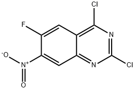 Quinazoline, 2,4-dichloro-6-fluoro-7-nitro- 结构式