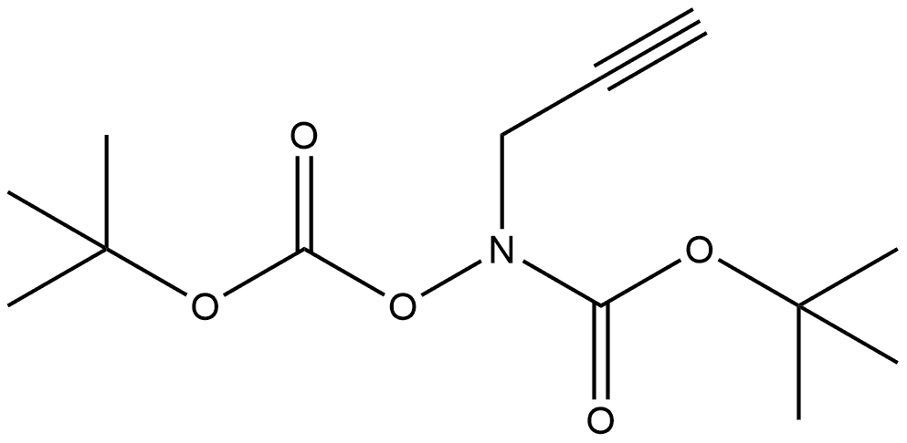 N-[(tert-butoxy)carbonyl]-N-{[(tert-butoxy)carbonyl]oxy}prop-2-yn-1-amine 结构式