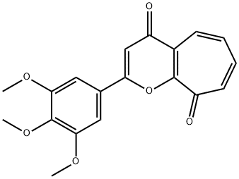 2-(3,4,5-三甲氧基苯基)环庚三烯并[B]吡喃-4,9-二酮 结构式