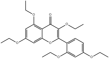4H-1-Benzopyran-4-one, 2-(2,4-diethoxyphenyl)-3,5,7-triethoxy- Structure