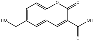 6-(羟甲基)-香豆素-3-羧酸, 176770-22-2, 结构式