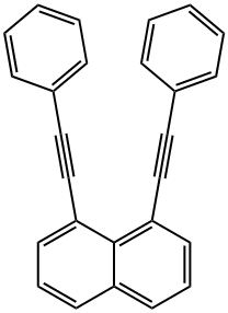 Naphthalene, 1,8-bis(2-phenylethynyl)- 化学構造式