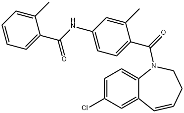 N-[4-(7-氯-2,3 –二氢[B]-1-苯并氮杂卓-1-甲酰基)-3-甲基苯基]-2-甲基苯甲酰胺, 176970-21-1, 结构式