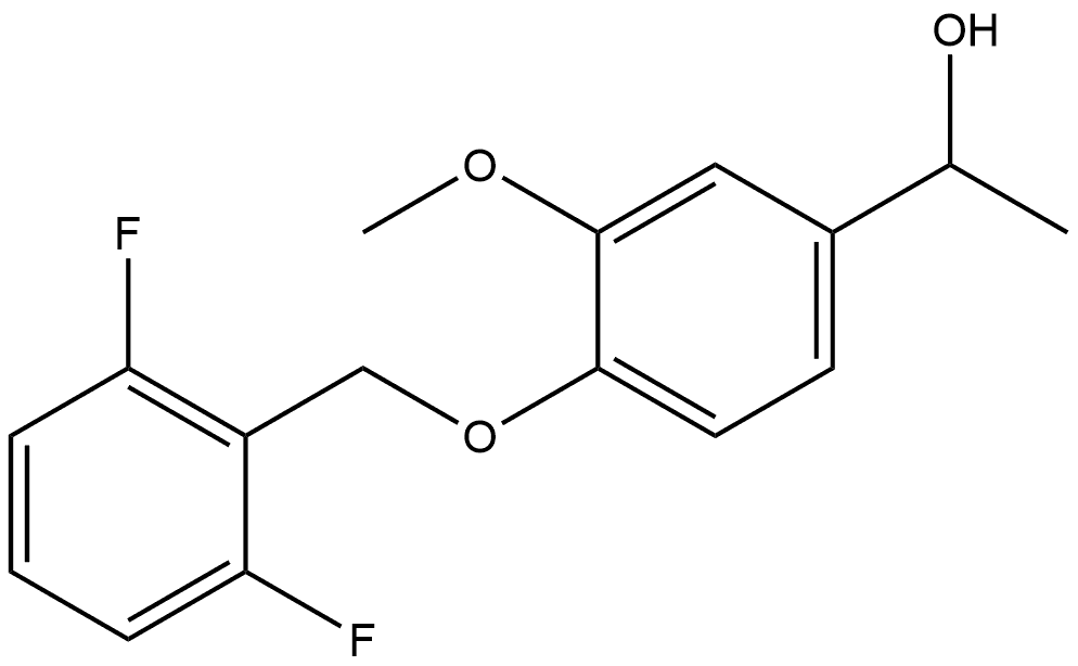 4-[(2,6-Difluorophenyl)methoxy]-3-methoxy-α-methylbenzenemethanol Struktur