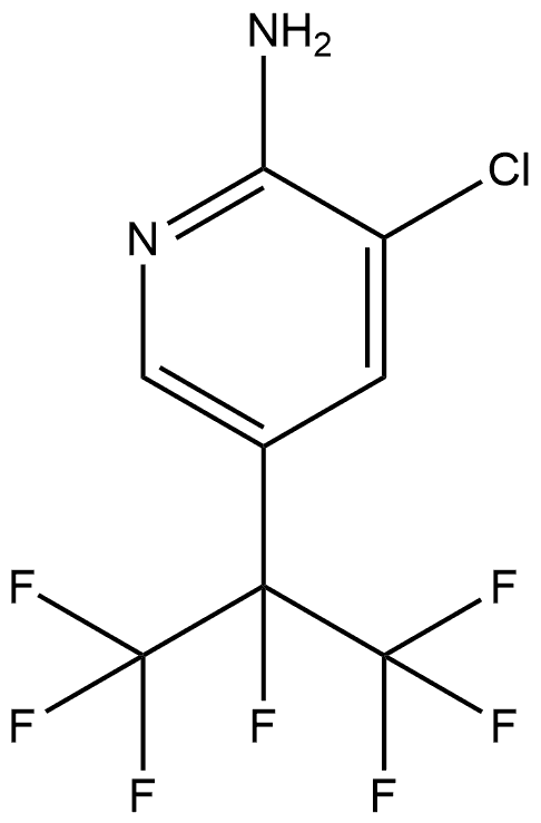 3-Chloro-5-[1,2,2,2-tetrafluoro-1-(trifluoromethyl)ethyl]-2-pyridinamine 结构式