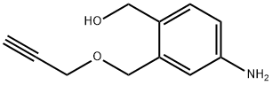 Benzenemethanol, 4-amino-2-[(2-propyn-1-yloxy)methyl]- Structure