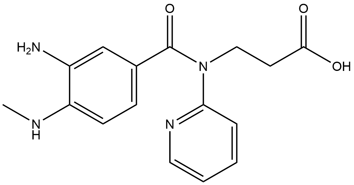 β-Alanine, N-[3-amino-4-(methylamino)benzoyl]-N-2-pyridinyl- Structure