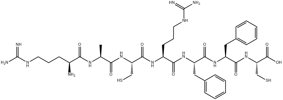 L-Cysteine, L-arginyl-L-alanyl-L-cysteinyl-L-arginyl-L-phenylalanyl-L-phenylalanyl- Structure